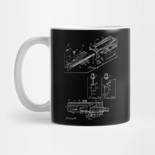 Machine Gun Adaptor Vintage Patent Drawing Mug